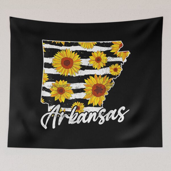 Item preview, Arkansas Sunflower Leopard State Map designed and sold by bessiey23.