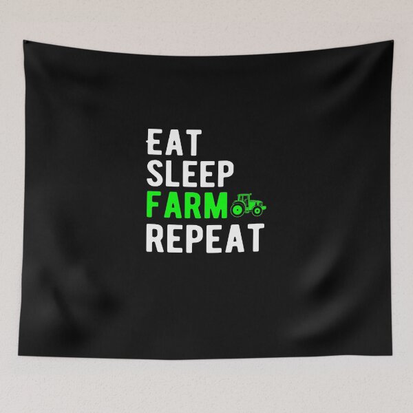 Item preview, Eat Sleep Farm Repeat designed and sold by DynastyArt.