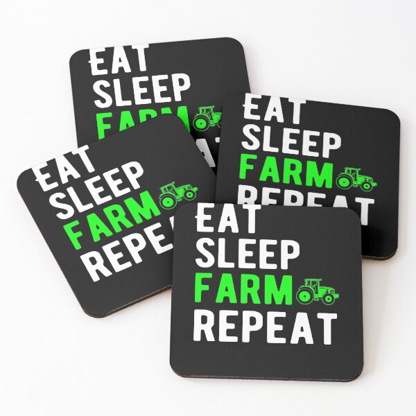 Item preview, Eat Sleep Farm Repeat designed and sold by DynastyArt.