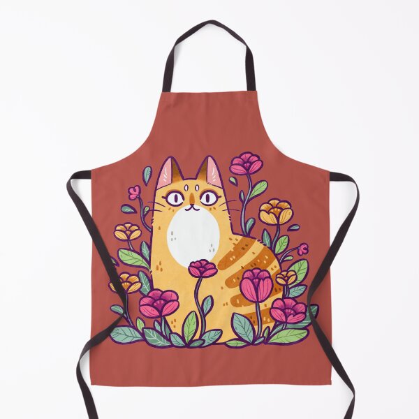 Item preview, Floral Cat Warm Brown designed and sold by kattvalk.