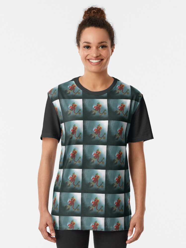 Thumbnail 2 of 5, Graphic T-Shirt, Toltec Merchant (Water Series) designed and sold by Mantra-tshirt.