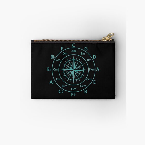 Item preview, Circle of Fifths Old Compass Style Teal Blue designed and sold by nightsworthy.