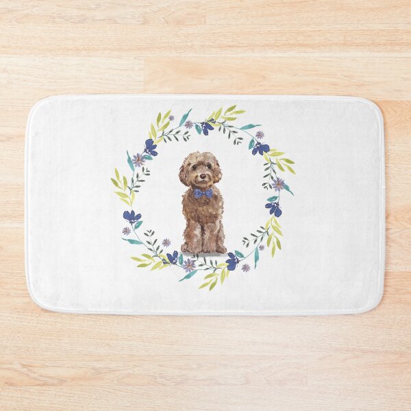 Item preview,  Vintage Brown Cockapo in Floral Frame designed and sold by beastieboutique.