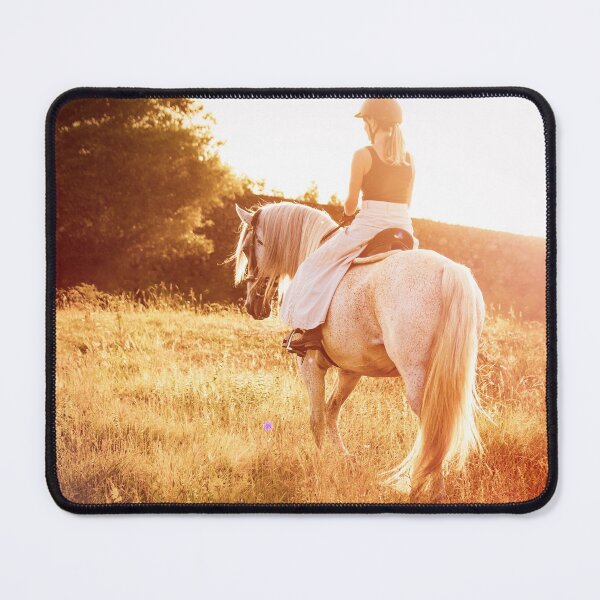 Item preview, Wonderful Lusitano horse, person riding, in sunset, outdoors, on field. designed and sold by AylaHarbich.