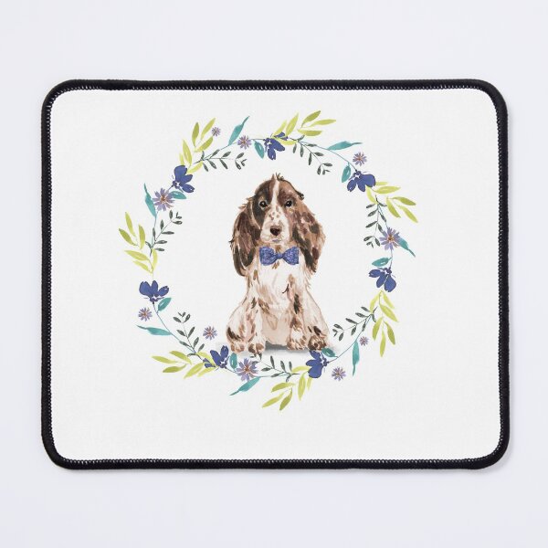 Item preview,  Vintage Brown Cocker Spaniel in Floral Frame designed and sold by beastieboutique.