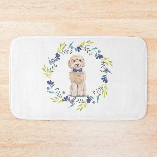 Item preview, Vintage Golden Cockapoo in Floral Frame designed and sold by beastieboutique.