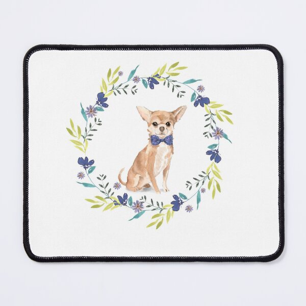 Item preview, Vintage Chihuahua in Floral Frame designed and sold by beastieboutique.