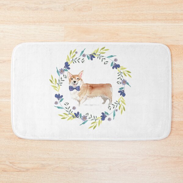 Item preview, Vintage Corgi in Floral Frame designed and sold by beastieboutique.