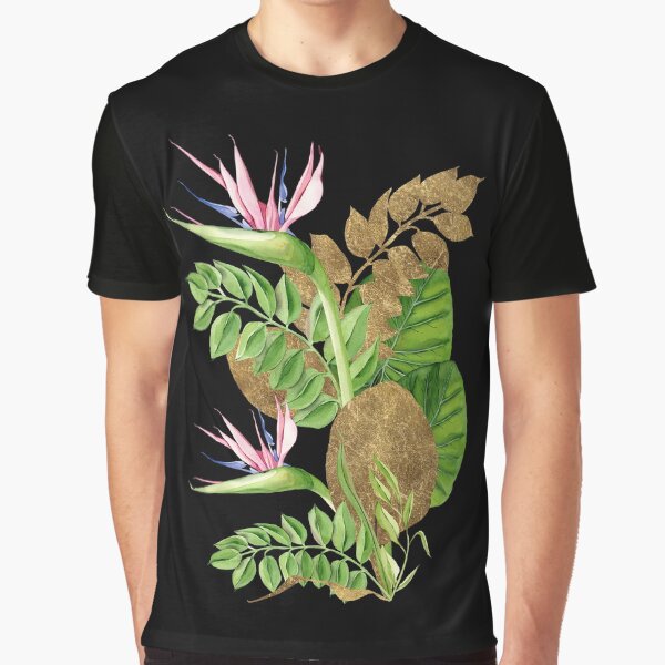 Item preview, Tropical print of strelitzia and foliage. designed and sold by TeeRayBee.