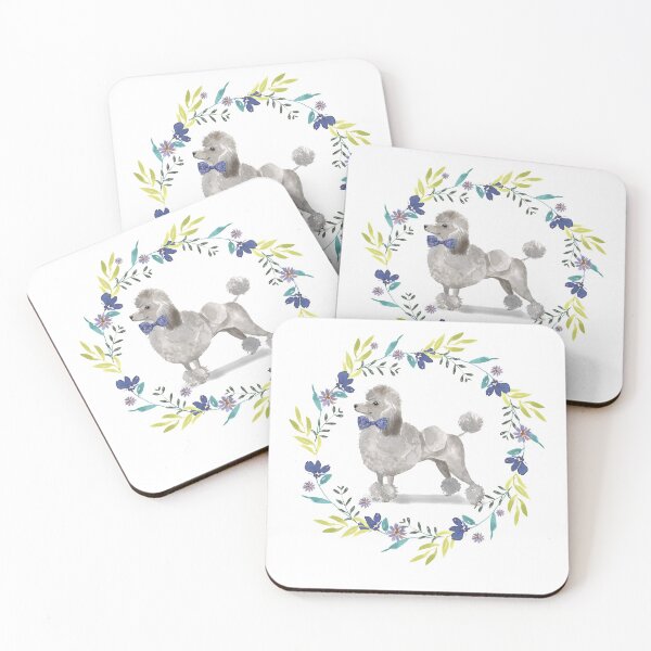 Item preview,  Vintage Poodle in Floral Frame designed and sold by beastieboutique.