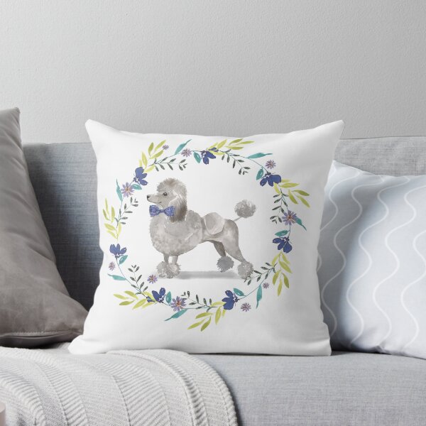 Item preview,  Vintage Poodle in Floral Frame designed and sold by beastieboutique.