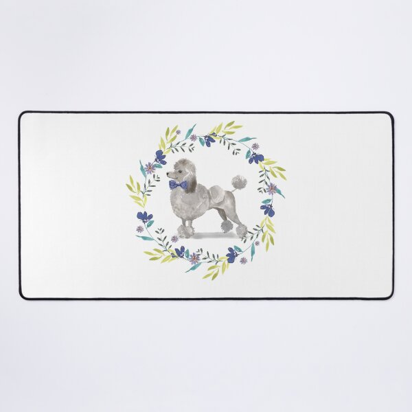Item preview, Vintage Poodle in Floral Frame designed and sold by beastieboutique.