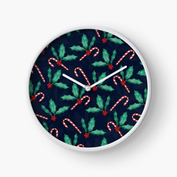Item preview, Blue Green Holly Leaves Red Berries Candy Cane Paint designed and sold by NdesignTrend.