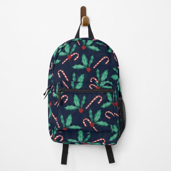 Item preview, Blue Green Holly Leaves Red Berries Candy Cane Paint designed and sold by NdesignTrend.