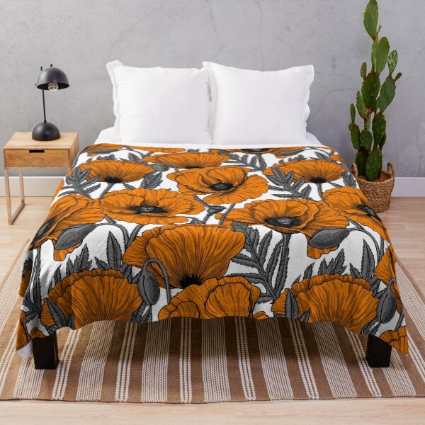 Item preview, Orange poppy garden designed and sold by Katerina Mitkova Kirilova.