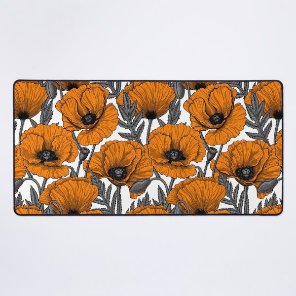 Item preview, Orange poppy garden designed and sold by Katerina Mitkova Kirilova.