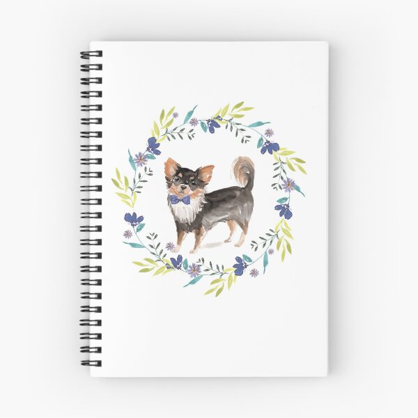 Item preview, Vintage Long Haired Chihuahua in Floral Frame designed and sold by beastieboutique.