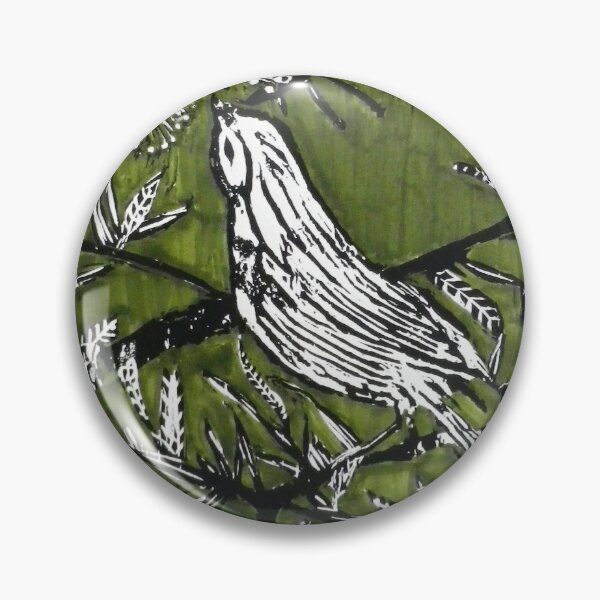 Item preview, Australian Bird Woodcut 1 (Olive Green) designed and sold by Belinda "BillyLee" NYE (Printmaker).