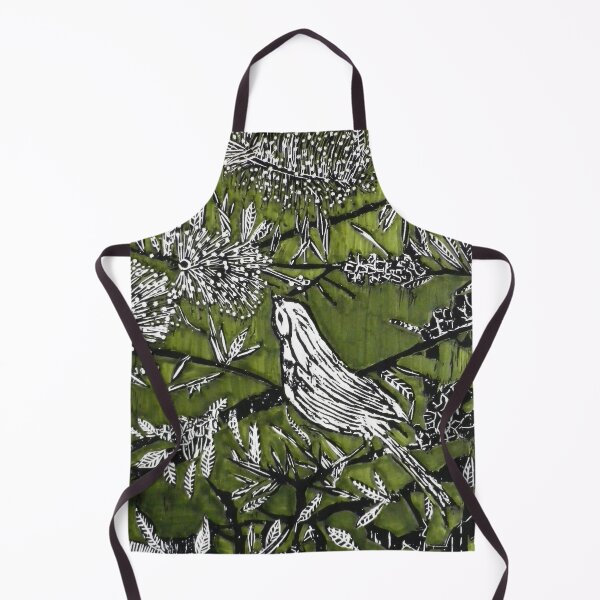 Item preview, Australian Bird Woodcut 1 (Olive Green) designed and sold by Belinda "BillyLee" NYE (Printmaker).