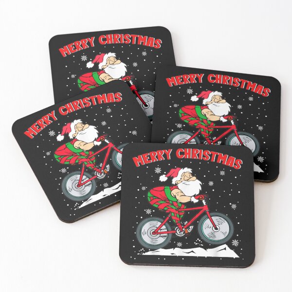 Item preview, Merry Christmas Cool Christmas Santa Mountain Biking Biker designed and sold by TERRYCOXSHOP.