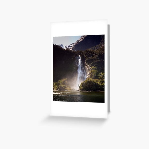 Bowen Falls, Milford Sound Greeting Card