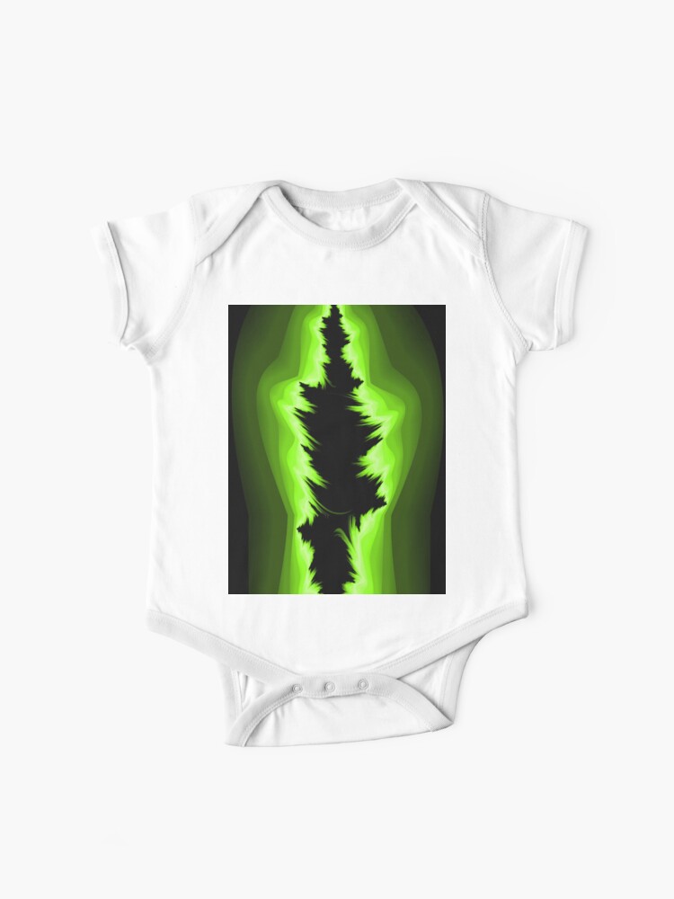 Green And Black Fractals Pattern Simple Design Baby One Piece By Cool Shirts Redbubble