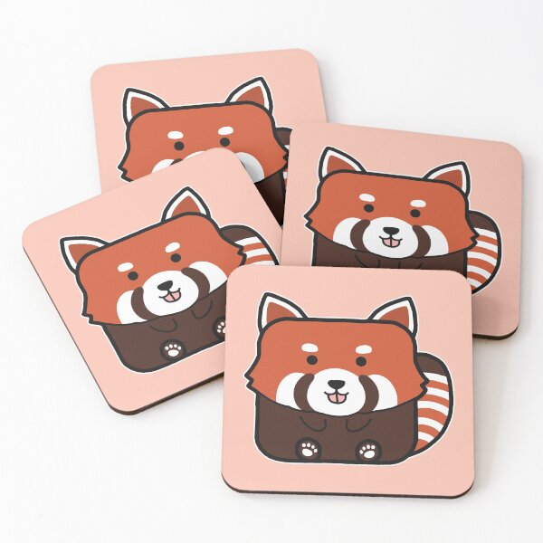 Item preview, Kawaii Square Red Panda designed and sold by Luan Huynh.