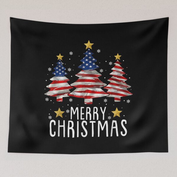 Item preview, Merry Christmas Tree American Flag Funny US Flag Xmas designed and sold by TERRYCOXSHOP.