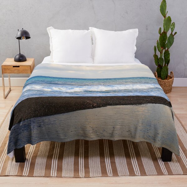 Item preview, Calm blue Mediterranean and reflections of a cloudy sky in stillwater beach pool designed and sold by rayscollection.