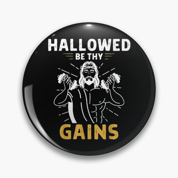 Item preview, Hallowed Be Thy Gains Weightlifting Jesus Fitness designed and sold by jennifera11.