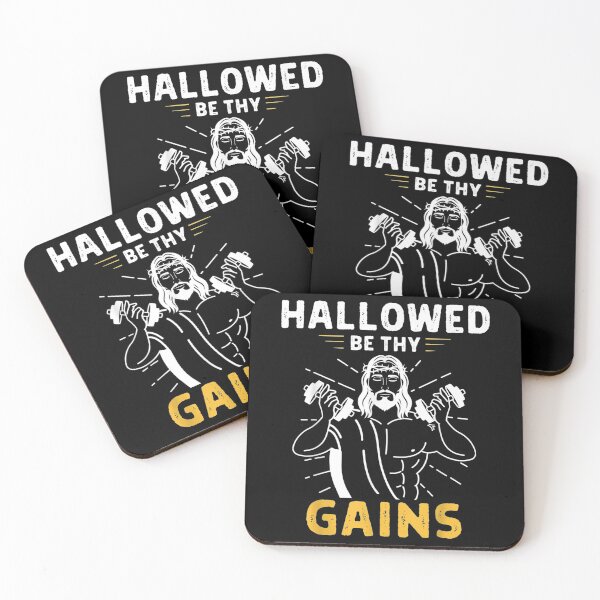 Item preview, Hallowed Be Thy Gains Weightlifting Jesus Fitness designed and sold by jennifera11.
