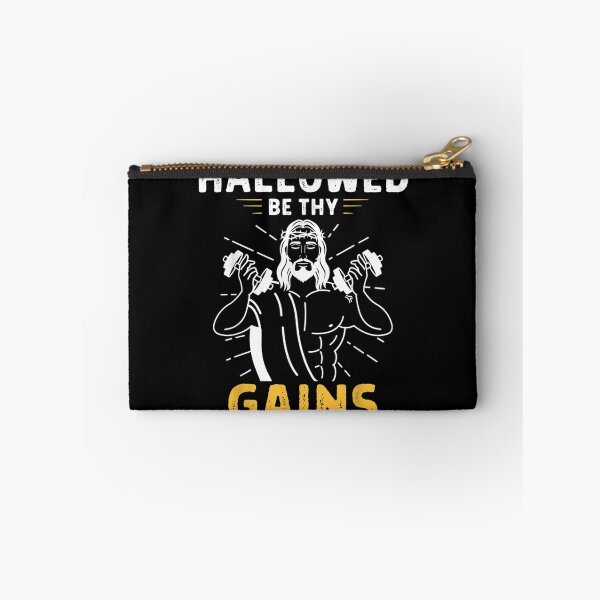 Item preview, Hallowed Be Thy Gains Weightlifting Jesus Fitness designed and sold by jennifera11.