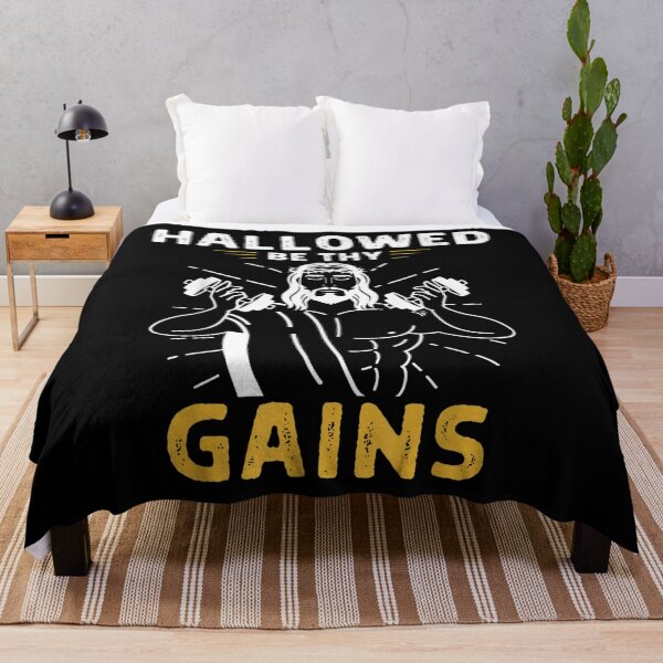 Item preview, Hallowed Be Thy Gains Weightlifting Jesus Fitness designed and sold by jennifera11.