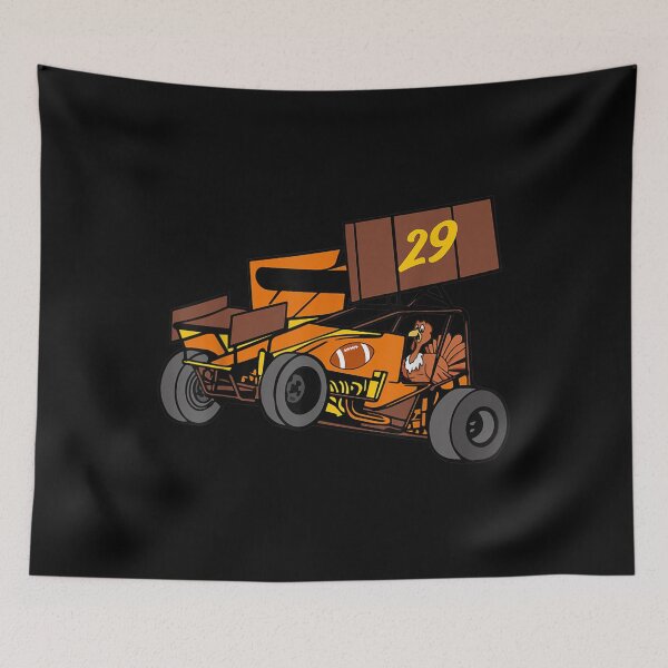 Item preview, Sprint Car Racing Thanksgiving Turkey Holiday Gift designed and sold by lindaxse.