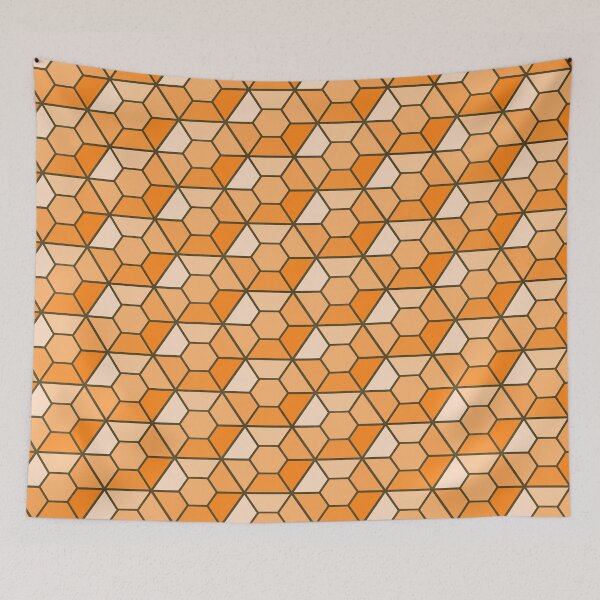 Item preview, Ice Crystal Facets // Orange designed and sold by The Wellington Boot.