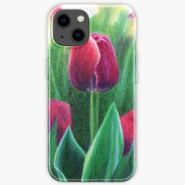 Purple tulip iPhone Soft Case