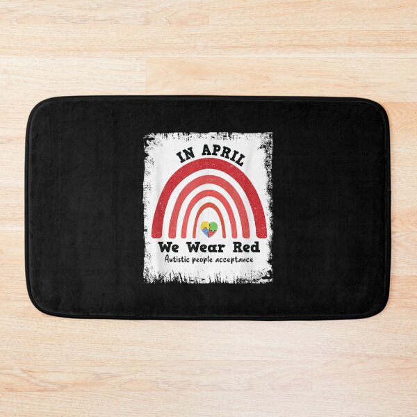 Item preview, In April We Wear Red Instead Autistic People Acceptance 2021 designed and sold by jennifera11.