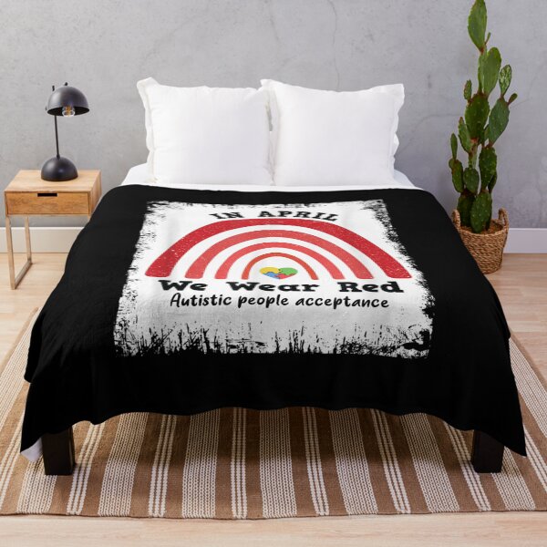 Item preview, In April We Wear Red Instead Autistic People Acceptance 2021 designed and sold by jennifera11.