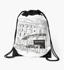 St Petersburg/Lines Drawstring Bag