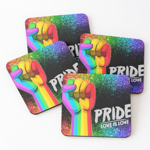 Item preview, 20 oz Skinny Tumbler Faux Glitter Wrap, Support Gay/Lesbian Pride Tumbler Wrap, LGBT Love is Love Sublimation Straight & Tapered Tumbler PNG designed and sold by V28LBFF8.