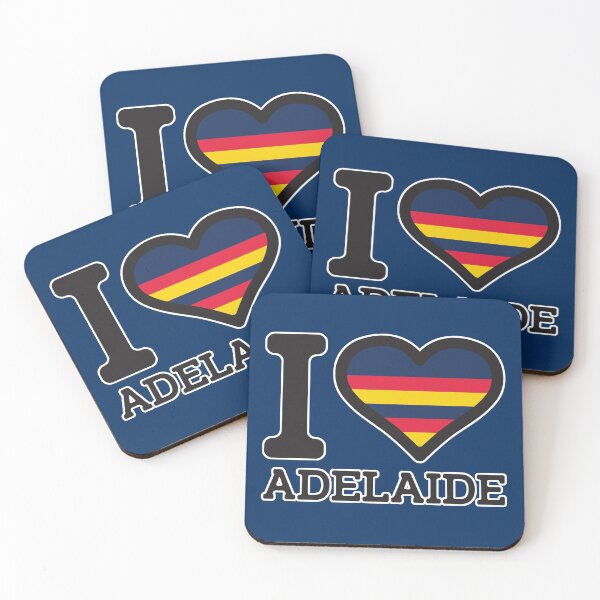 Aperçu de l'œuvre "J'aime Adelaide" Vêtements, Marchandises, T-shirts, Leggings, Jupe, Masque, Tablier, Sac écologique créée et vendue par Ink Inc.