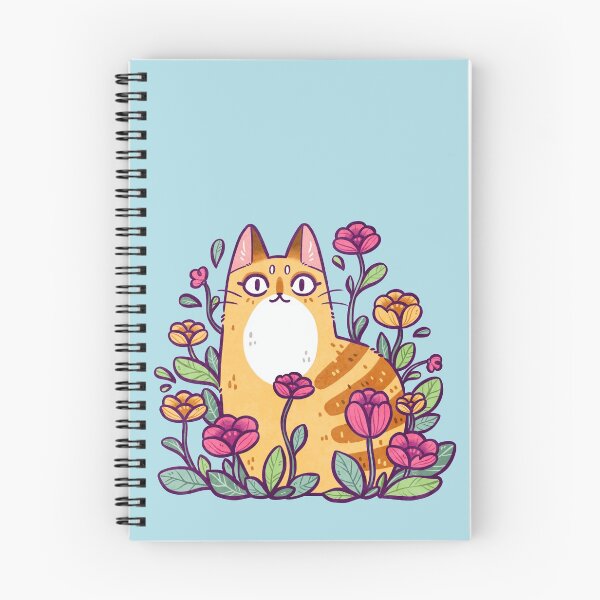Item preview, Floral Cat Cool Blue designed and sold by kattvalk.