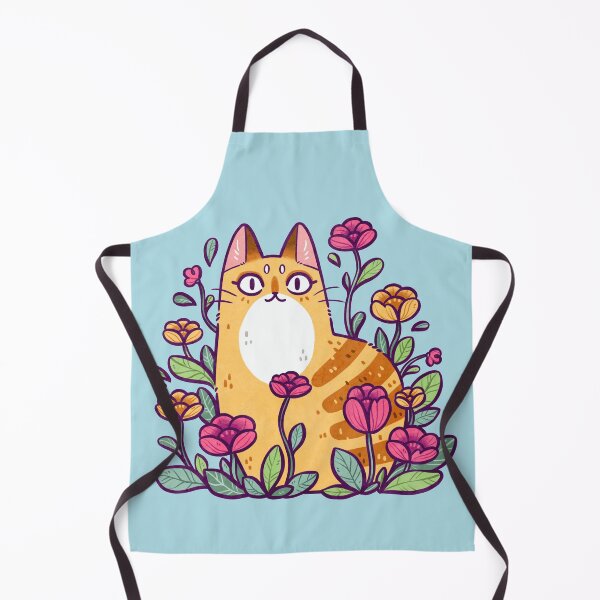 Item preview, Floral Cat Cool Blue designed and sold by kattvalk.