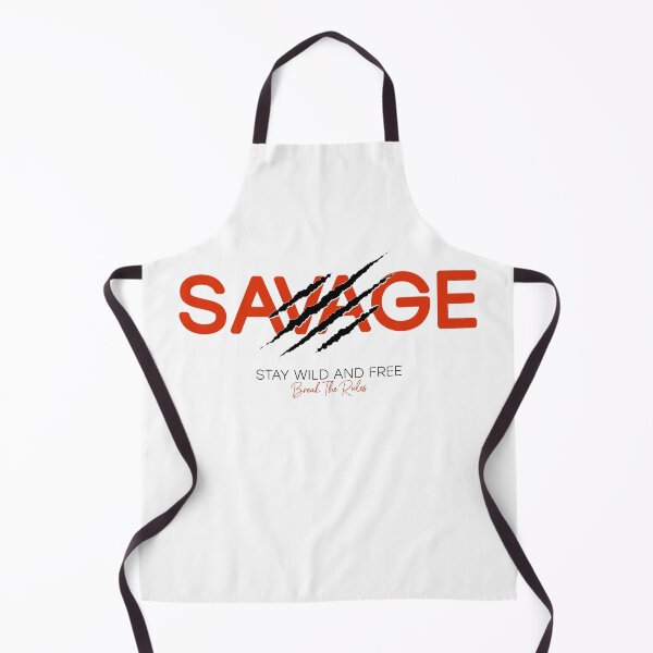 Item preview, Motivational Slogan - Fitness - Savage Stay Wild and Free - Break the Rules Red & Black with Beast Claw Marks designed and sold by WearWolfDesigns.