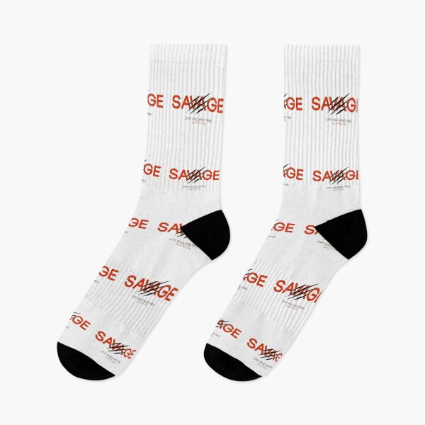 Item preview, Motivational Slogan - Fitness - Savage Stay Wild and Free - Break the Rules Red & Black with Beast Claw Marks designed and sold by WearWolfDesigns.