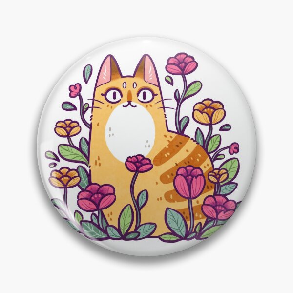 Artikelvorschau, Blumenkatze weißer Hintergrund entworfen und verkauft von kattvalk.
