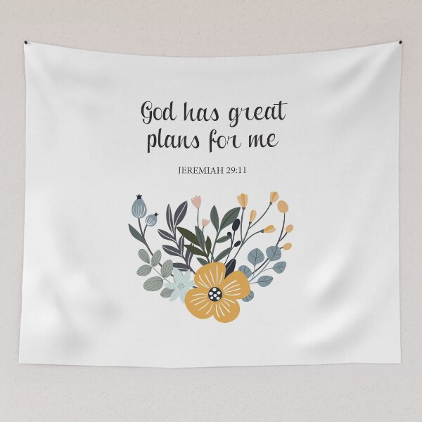 Item preview, Bible Verse 1 Jeremiah 29:11  - God has great plans for me designed and sold by AGDStudio.