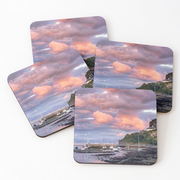 Item preview, Outer harbour Abersoch with sunset and rainbow OHRCLpan designed and sold by Turtle  Photography.
