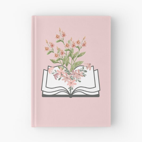 Artikelvorschau, Rosa Blumen wachsen aus Buch entworfen und verkauft von ByCreativtastic.