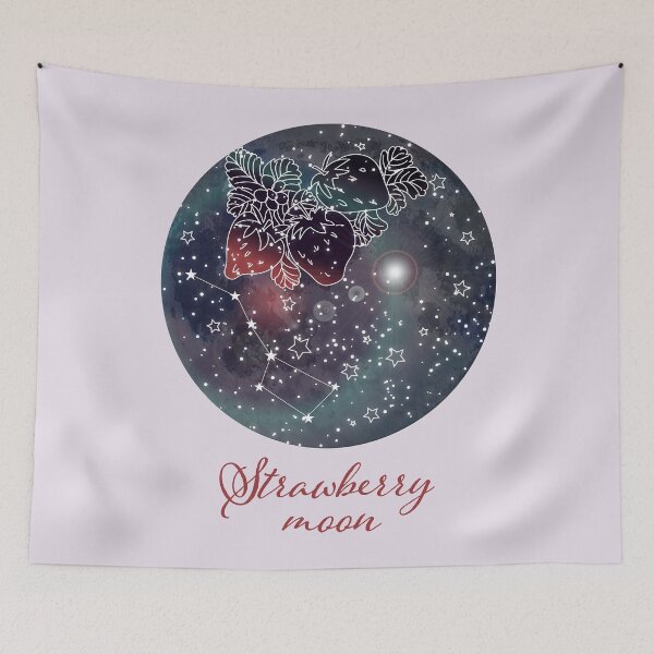 Item preview, Strawberry moon Big Dipper Ursa Major Constellation art Astronomy gifts Celestial poster Science gifts women Astronomy print Starry night sky Astronomer gift designed and sold by GalleryArtField.